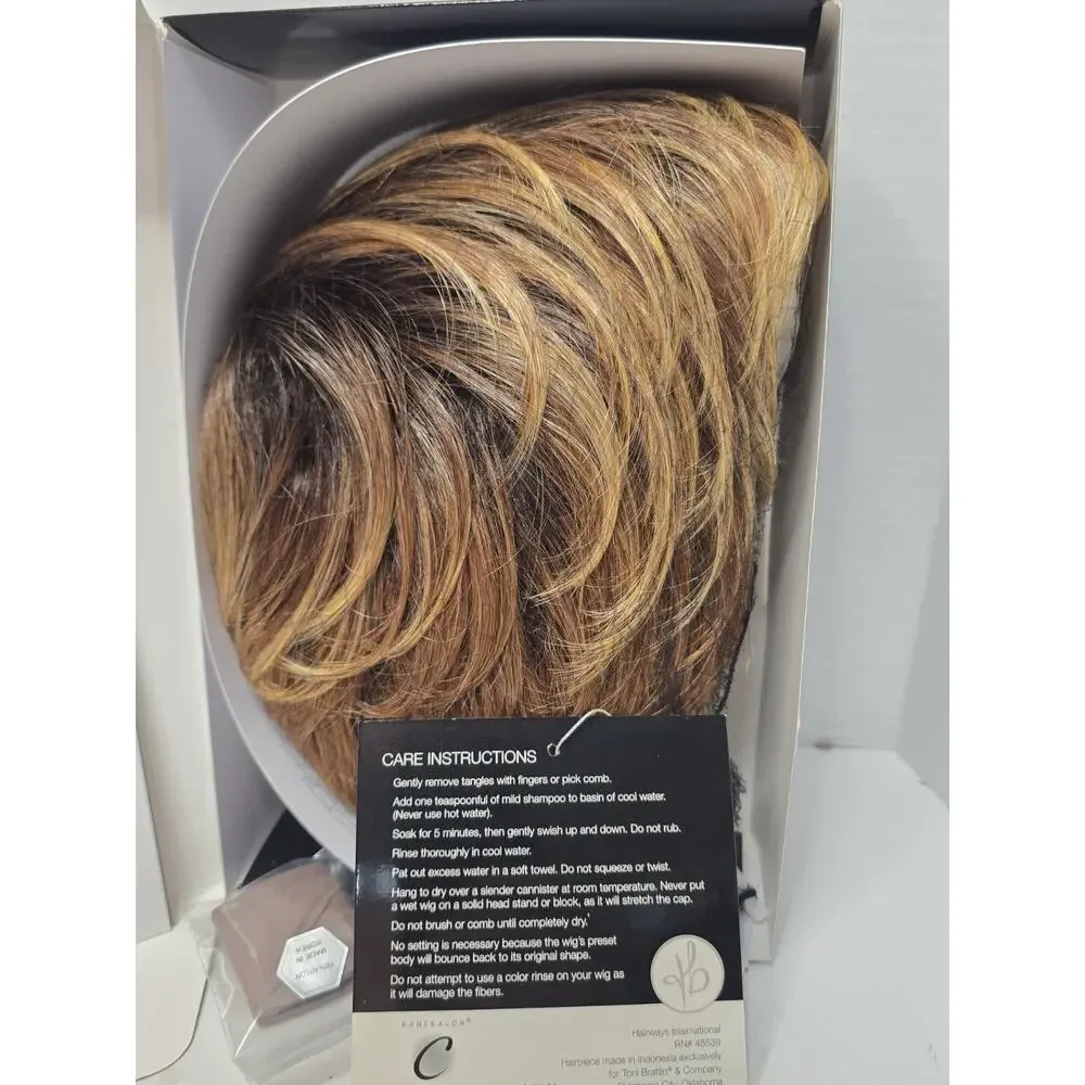 New Toni Brattin Prestigious Wig Red Blonde - Short Straight Classic Cap Box